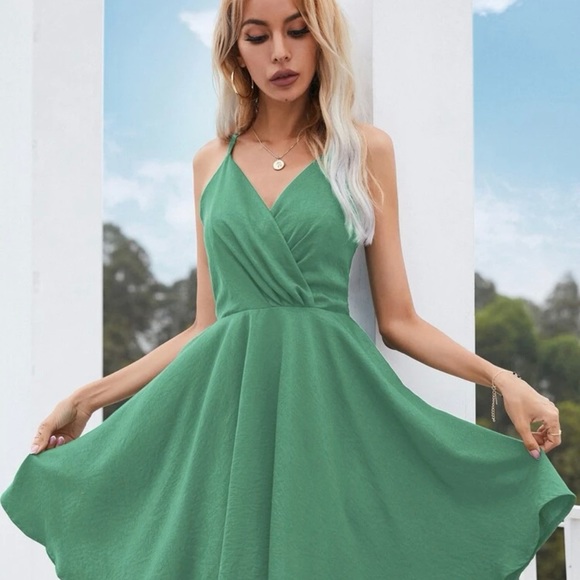 Green Cami Dress - Picture 3 of 3
